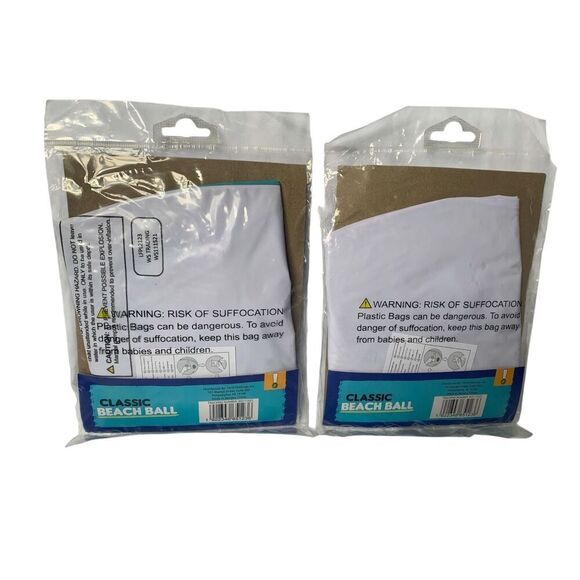 NEW set of 2 SWIMMING POOL BEACH BALL INFLATABLE 15” classic toy - Picture 2 of 2